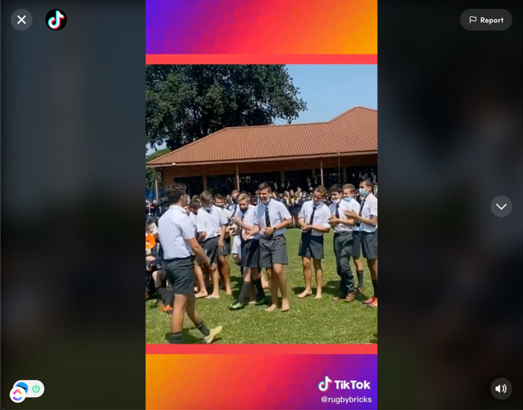 Rugby Bricks Screenshot of TikTok